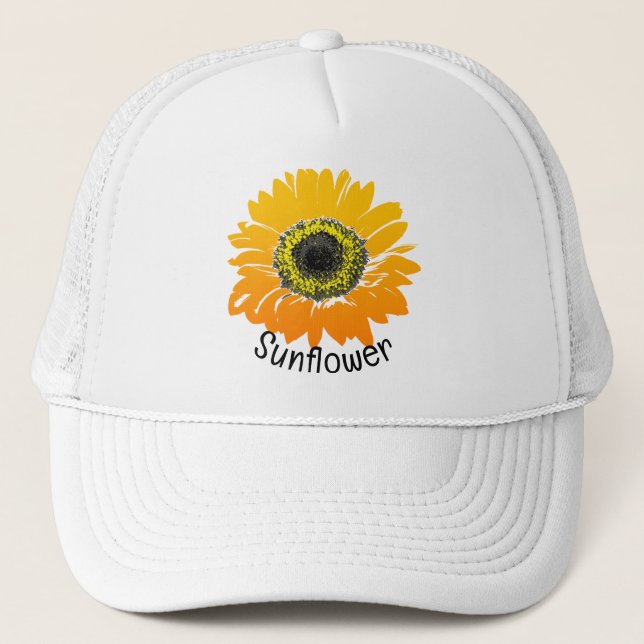 Sunflower Design Hat (Front)