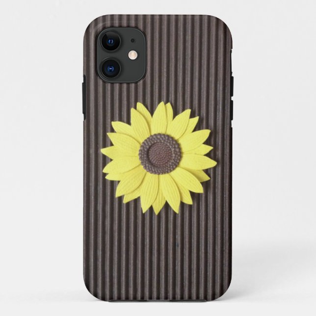 Sunflower Design "Textured Look" iPhone 5 Case (Back)