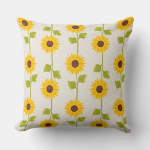 sunflower design throw pillow