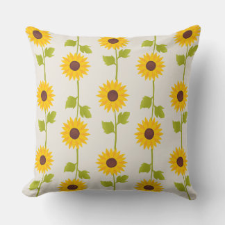 sunflower design throw pillow