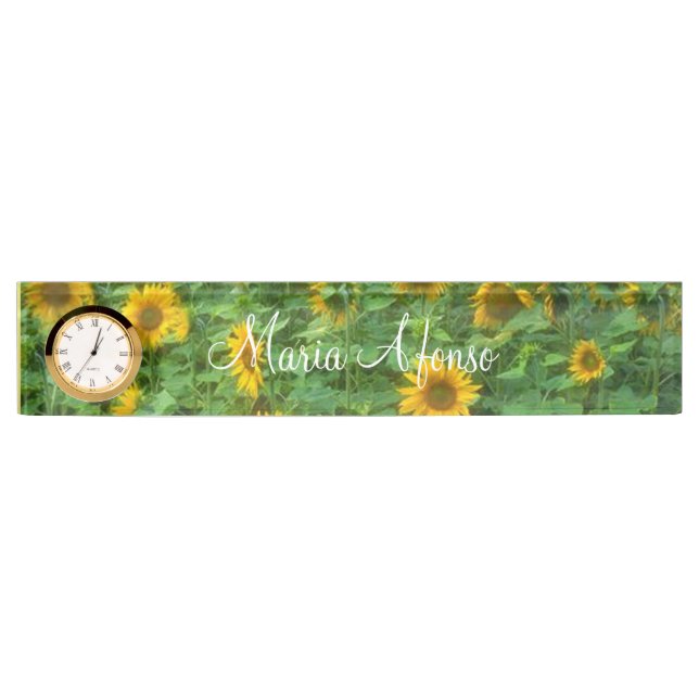 Sunflower Desk Nameplate (Front)