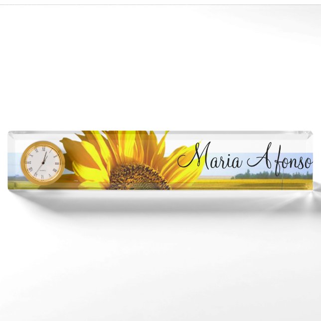 Sunflower Desk Nameplate (Front)