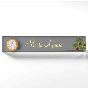 Sunflower Desk Nameplate