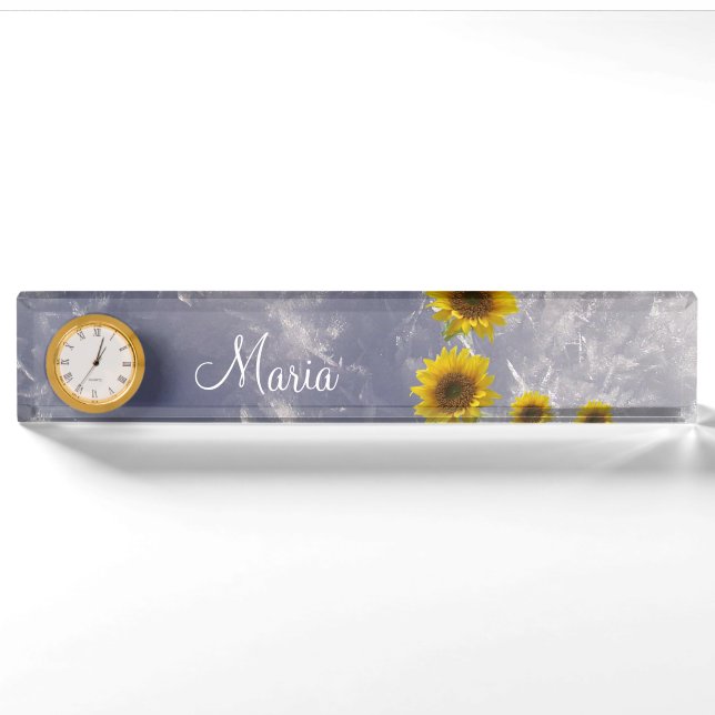 Sunflower Desk Nameplate (Front)
