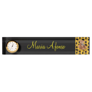 Sunflower Desk Nameplate