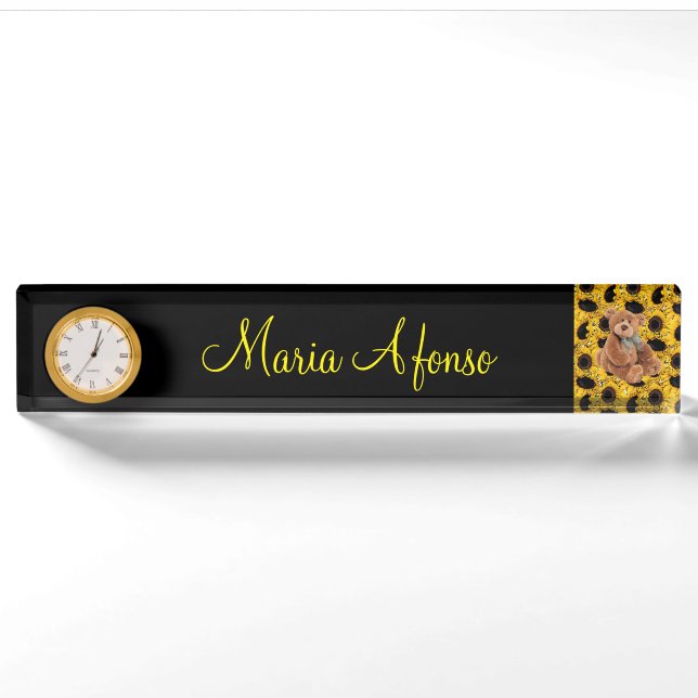 Sunflower Desk Nameplate (Front)