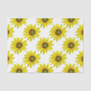 Sunflower Digital Watercolor Pattern Tissue Paper