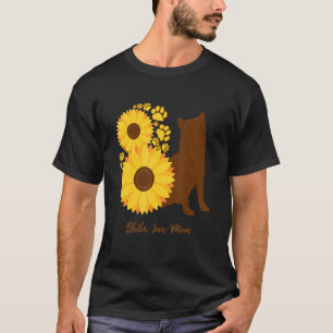 Sunflower Dog Mom - Shiba Inu T-Shirt