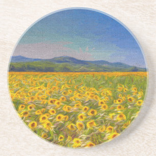 Sunflower Dreams Art Coaster