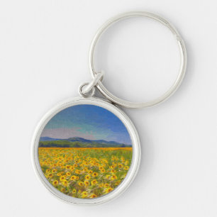 Sunflower Dreams Art Keychain