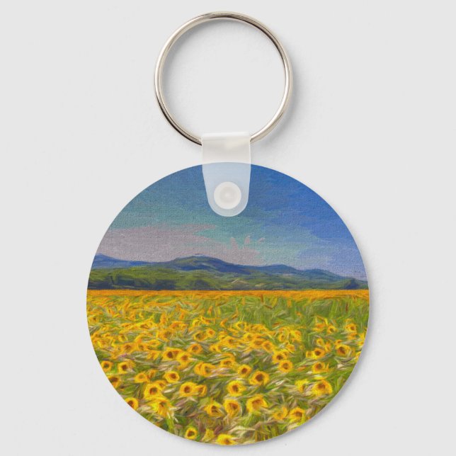 Sunflower Dreams Art Keychain (Front)