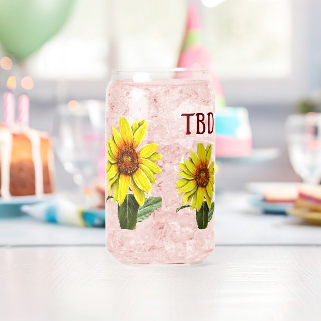 Sunflower Drinking Glass (Insitu (Birthday))