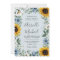 Sunflower Dusty Blue Country Rustic Roses Wedding