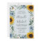 Sunflower Dusty Blue Country Rustic Roses Wedding