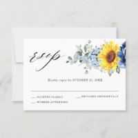 Sunflower Dusty Blue Slate Peony Floral Wedding