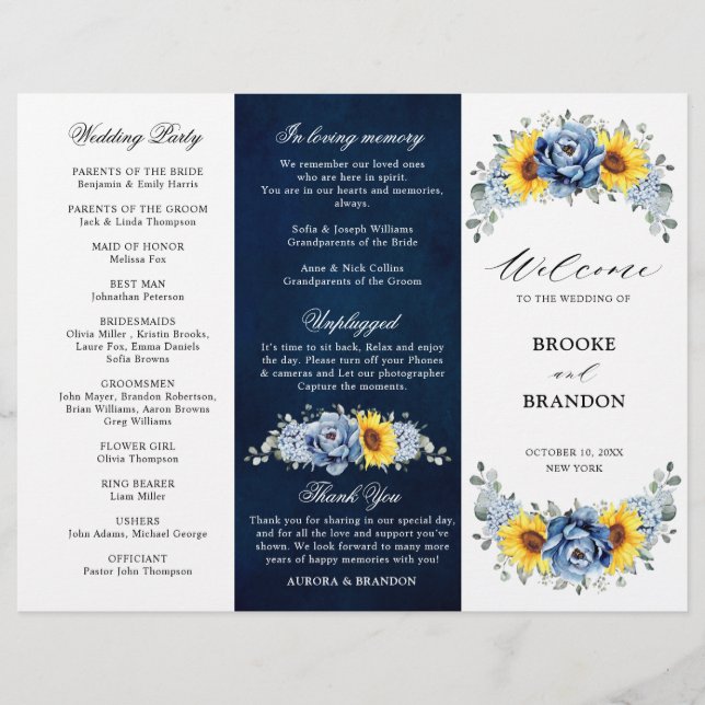 Sunflower Dusty Blue Slate Peony Programme de mari (Devant)