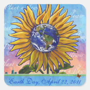 Sunflower Earth Day Stickers
