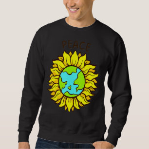 Sunflower Earth  Symbol World Peace Sweatshirt