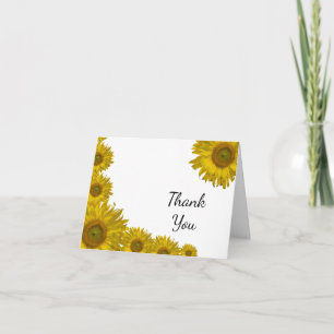 Sunflower Edge Bridesmaid Thank You Card