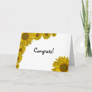 Sunflower Edge Congratulations Card
