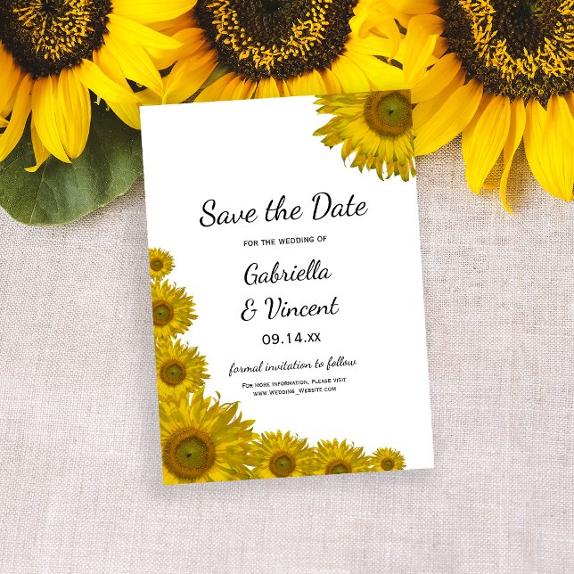 Sunflower Edge Wedding Save the Date Announcement (Creator Uploaded)