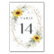 Sunflower Elegant Rustic Geometric Gold Wedding