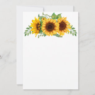 Sunflower Elegant Rustic Wedding Invitation