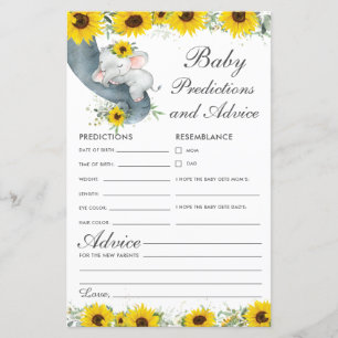 Sunflower Elephant Baby Predictions and Advice