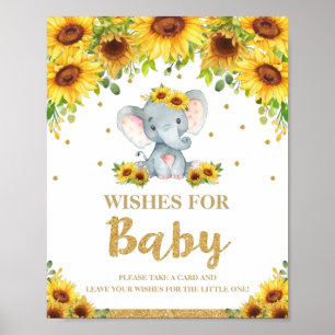 Sunflower Elephant Wishes for Baby Sign Activity