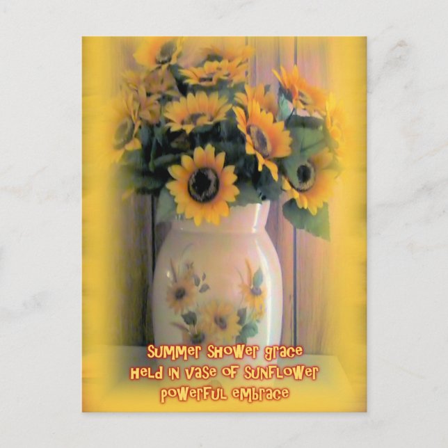 Sunflower Embrace Postcard (Front)