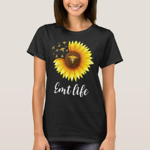 Sunflower Emt Life Ems Emergency Medical Technicia T-Shirt
