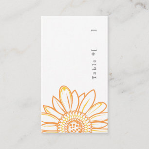 Sunflower Escort Card