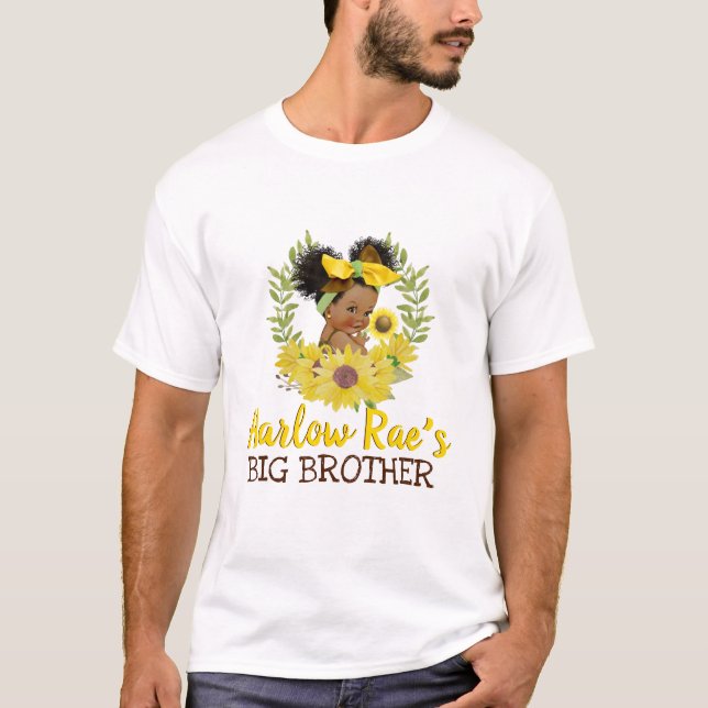 Sunflower Ethnic Baby Girl|Yellow Relative T-Shirt (Front)