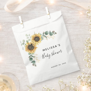 Sunflower Eucalyptus Baby Shower Treats Favour Bag