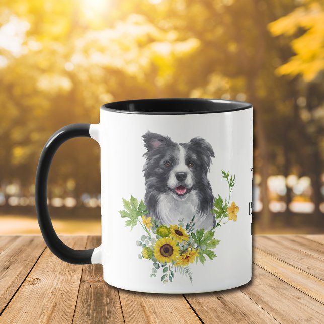 Sunflower Eucalyptus Border Collie Mug (Creator Uploaded)