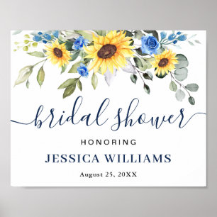 Sunflower Eucalyptus BRIDAL SHOWER Welcome Sign