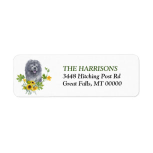 Sunflower Eucalyptus Chow Chow Dog Label