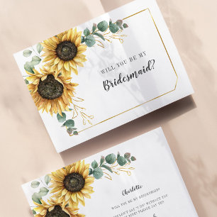Sunflower Eucalyptus Feuilles Soyez ma carte mère