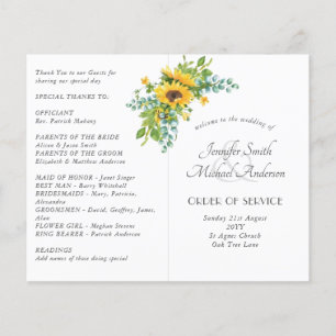 Sunflower Eucalyptus Floral Leaf Programmes de mar