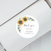 Sunflower Eucalyptus Floral Wedding Favour