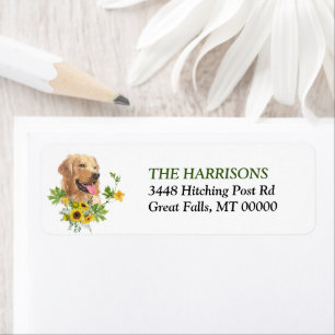 Sunflower Eucalyptus Golden Retriever Dog