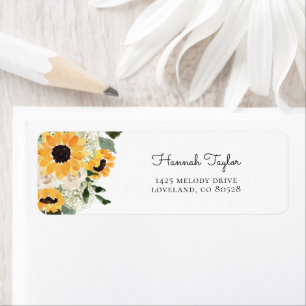 Sunflower Eucalyptus Greenery Adresse de retour La