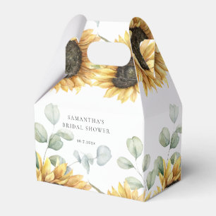 Sunflower Eucalyptus Love in Bloom Bridal Shower Favor Box