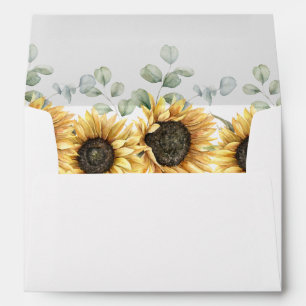 Sunflower Eucalyptus Love in Bloom Return Address Envelope