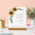 Sunflower Eucalyptus Mariage de verdure Bienvenue