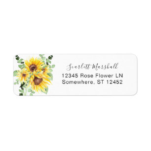Sunflower & Eucalyptus MOD Floral Return Adresse L
