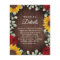 Sunflower Eucalyptus Red Rose Wood Wedding Details