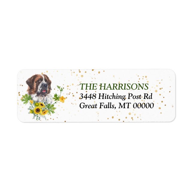 Sunflower Eucalyptus Saint Bernard Adresse de reto (Devant)