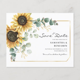 Sunflower Eucalyptus Wedding Save The Date