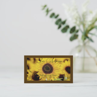 Sunflower Event Planner Business Card